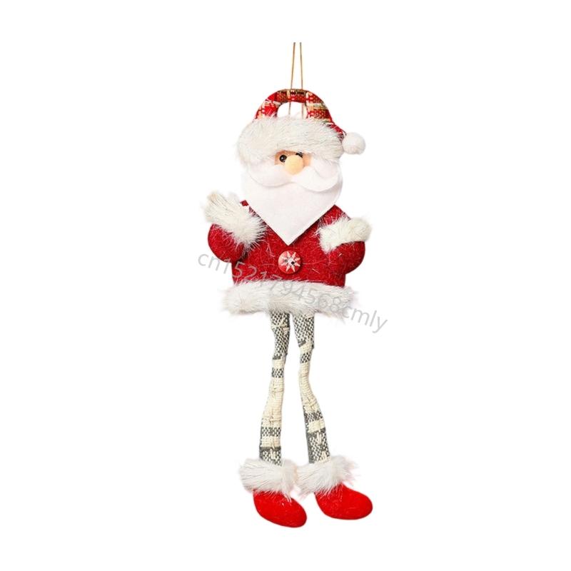 Santa/Snowman/Deer/Bear Christmas Hanging Doll Office Home Seasonal Accessory 6XDE