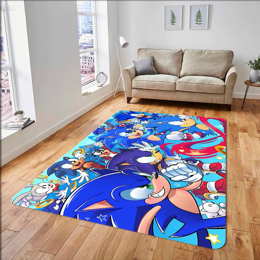 Sonic The-Hedgehog Bathroom Mat Anti-slip Absorb Water Long Strip Cushion Bedroon Mat Hotel Decor Mat
