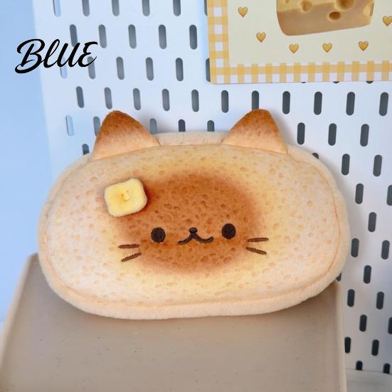Adorable School Supplies Pouch Siamese Cat Plush Pencil Case Large Capacity Fluffy Pen