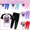 Kpop Demon Hunters Print Kinderpyjamaset Van Katoen Voor Zomer En Lente Nachtkleding