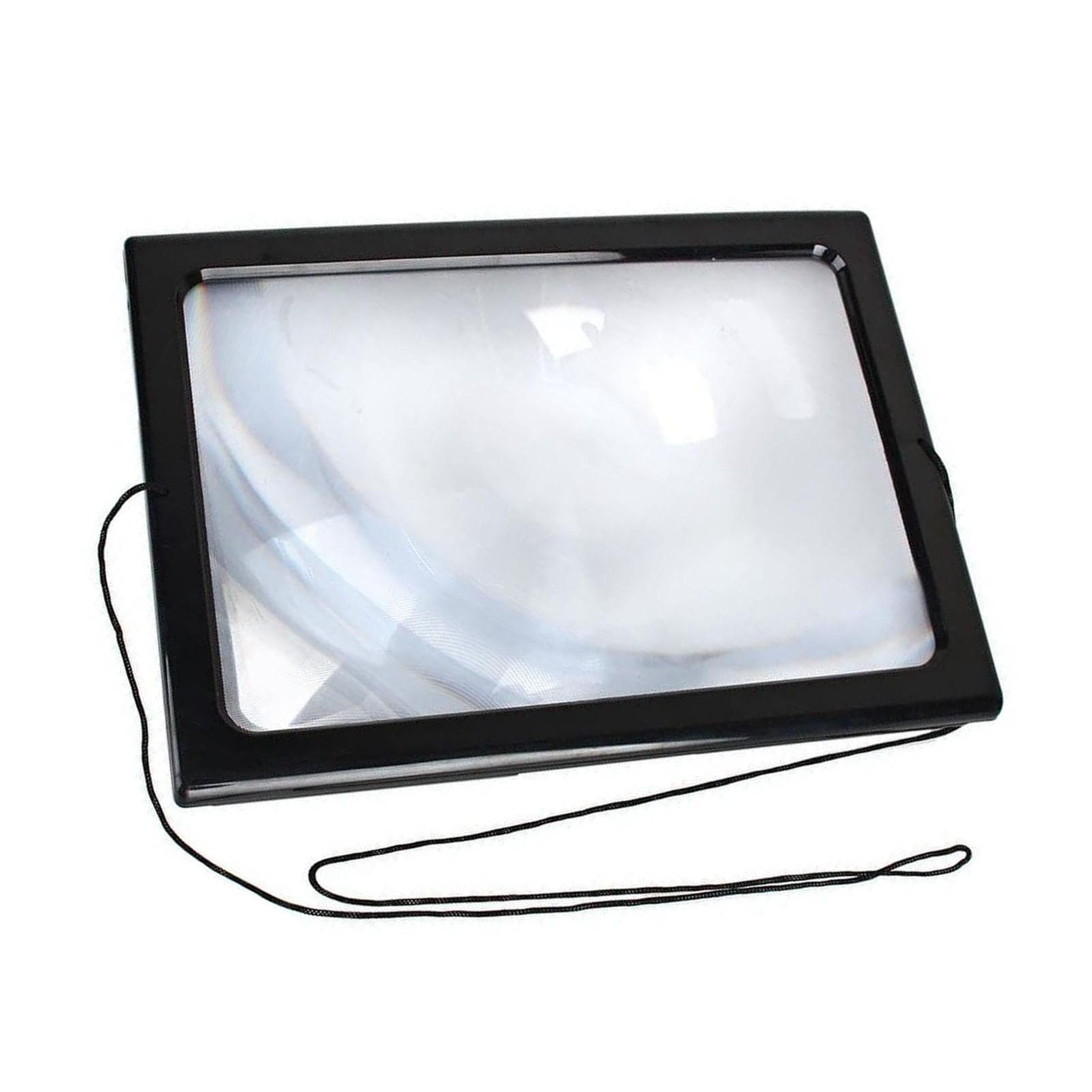 

Лупа для читання 3X Складна Вільні руки Велика Сторінкова Лупа з 4 світлодіодними лампами