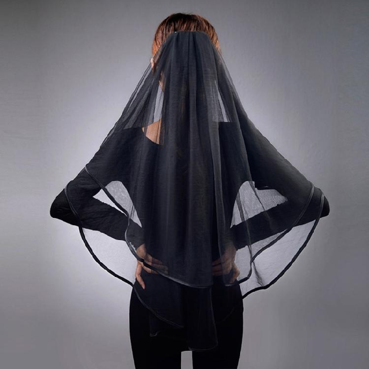 Hochzeitstüll Brautspitzen-Schleier mit Schleife/Blumenbesatz Eleganter Schleier für Brautjungfern