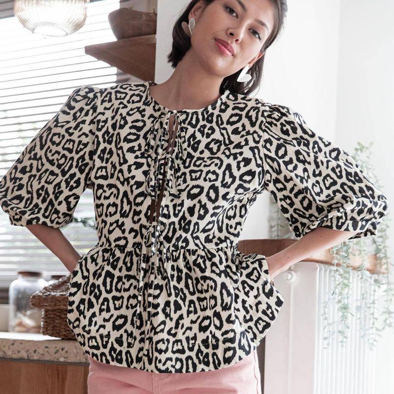 European and American Women clothes Top Fashion Stripe Patchwork Shirts Lazy Plaid Top Women