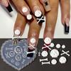 Nail Art Silicone Mold Winter Christmas Snowman Elk Halloween Skeleton 3D Carving Nail Art Tool