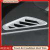 2Pcs Car Air Conditioning Vent Outlet Cover Trim Decoration Sticker for Hyundai Encino Kona Kauai 2017 - 