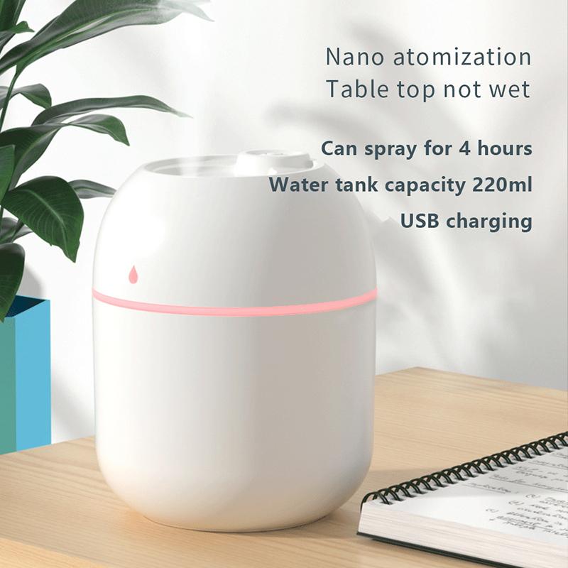 Mini Ultrasonic Air Humidifier 200Ml Usb Charge Diffuser Car Purifier Aromatherapy Anion Mist Maker Dense Fog Freshener Vehicle