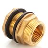 Raccord de réservoir d'eau en laiton Raccord traversant en laiton massif Connecteurs de tuyau d'arrosage Installation simple pour tuyau d'arrosage