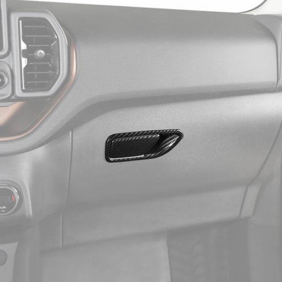 For Ford Maverick 22-25 Carbon Co-Pilot Organizer Storage Box Handle Trim Covers