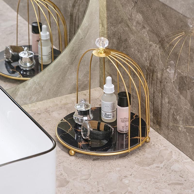 Birdcage Skincare Organizer: Bathroom Cosmetics Rack & Dressing Table Storage