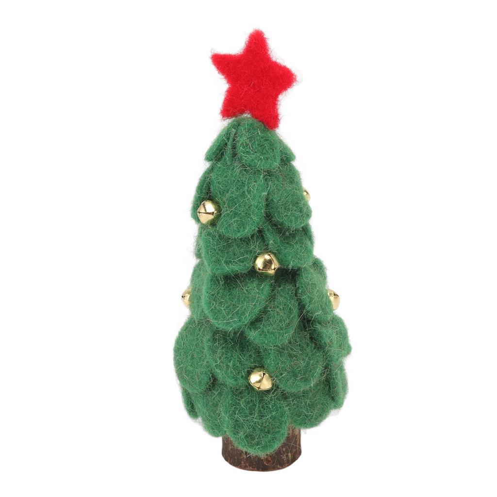 Vlněná plsť Vánoční stromek Dřevo Malé vánoční ozdoby pro domácí výlohu Zelený