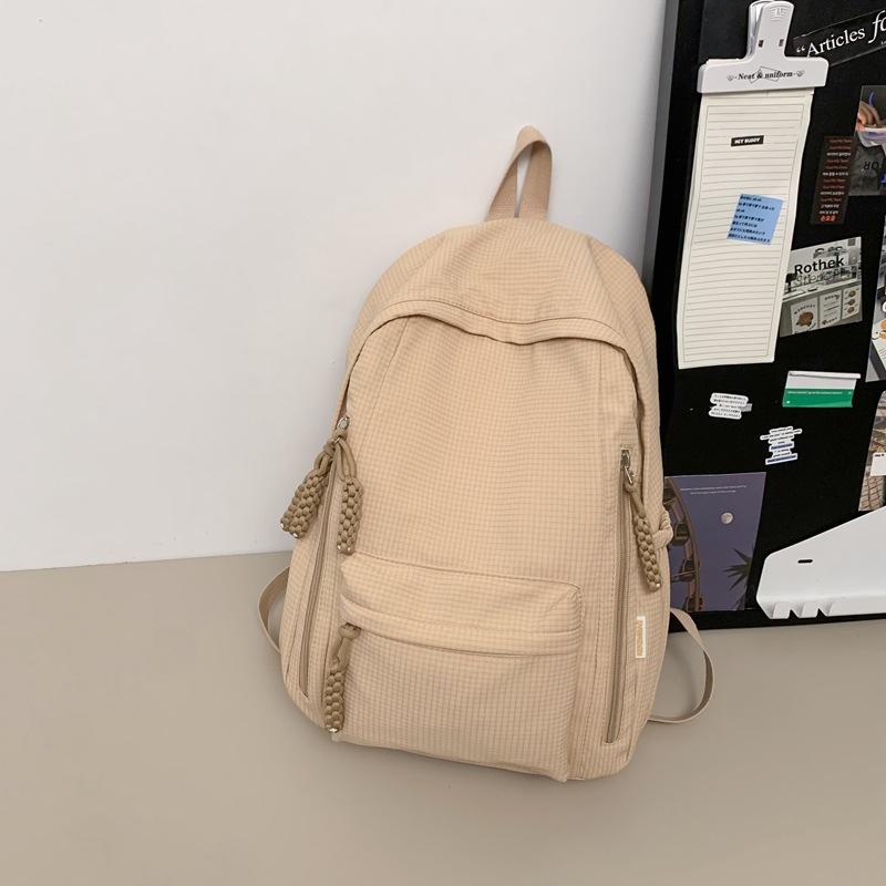 Schoolbag High-value New Cute Children's Mini Schoolbag Mori Sweet Wind Girl Cream Solid Color Versatile Backpack