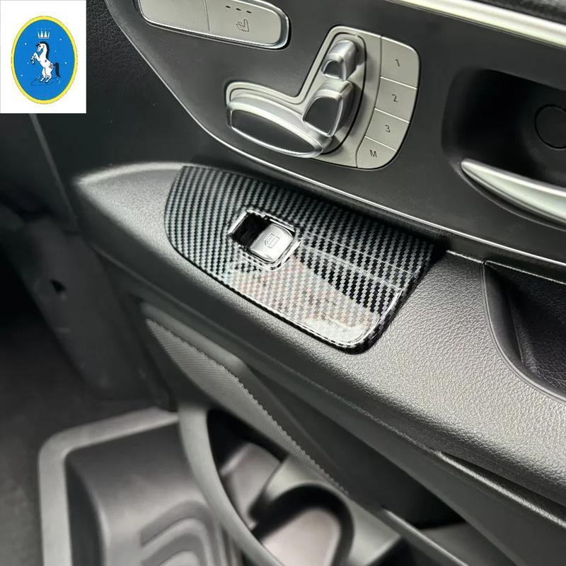 Car Inner Door Armrest Window Lift Button Panel Cover Trim Accessories For Mercedes-Benz Vito W447 / V Class V260 2014 -