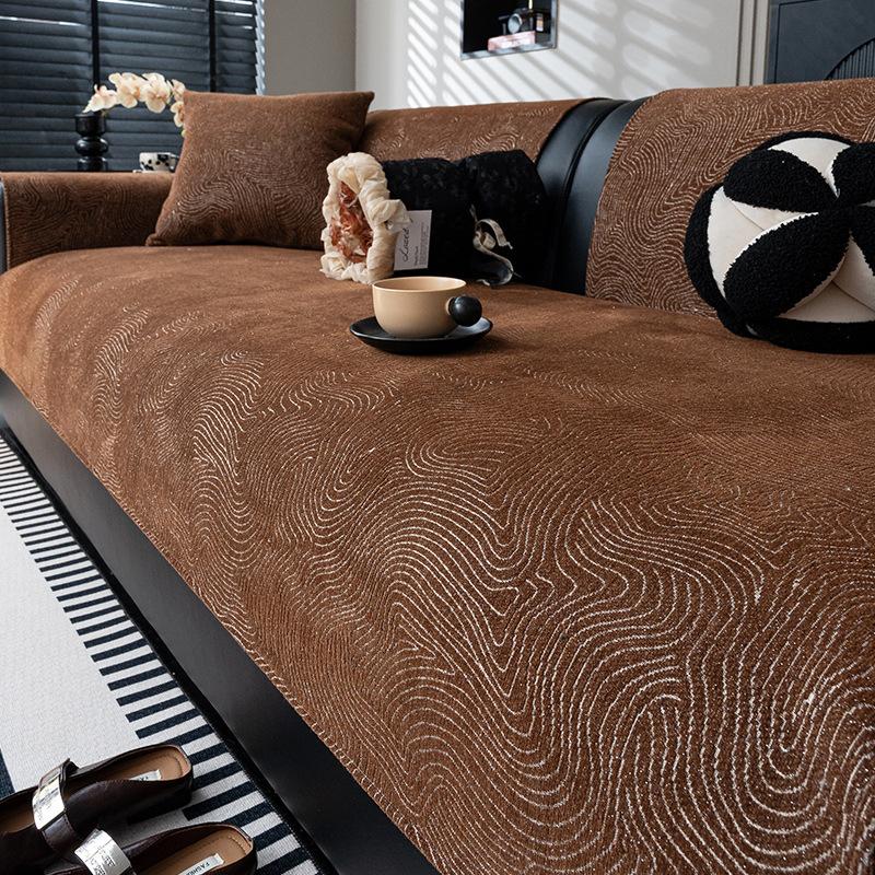 

Light luxury chenille sofa cushion, universal atmosphere in all seasons, solid color sofa seat cushion, non-slip sofa cover cover cloth 30 * 50Cm waist pillowcase