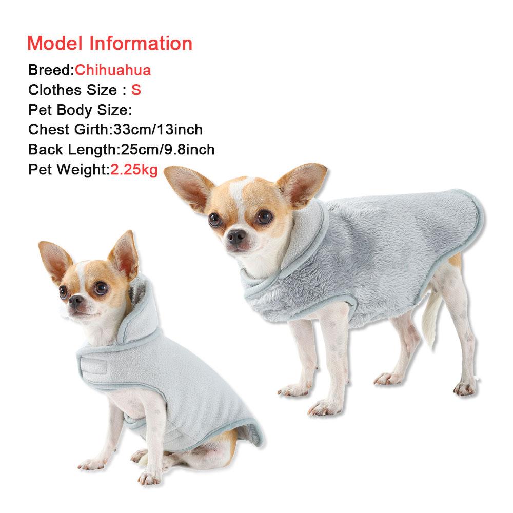Reversible Pet Coat Winter Warm Big Dog Clothes For Small Medium Dogs Cats Soft Fleece Puppy Sweater Jacket Yorkie Pug Costume
