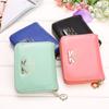 Leather 1pcs Coin Purse Women Bowknot Small Wallet Zipper Around Mini Coin Bag