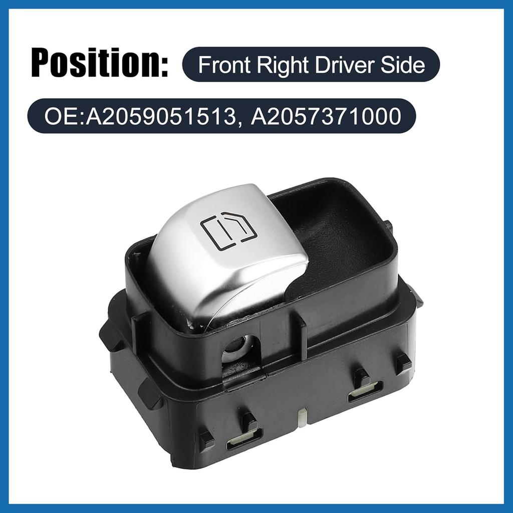 Front Right Power Window Switch A2059051513 A2057371000 A22290522039051 for Mercedes-Benz C300 C350e 2015-2020 for C43 C63 GLC43 GLC300 2015-2020