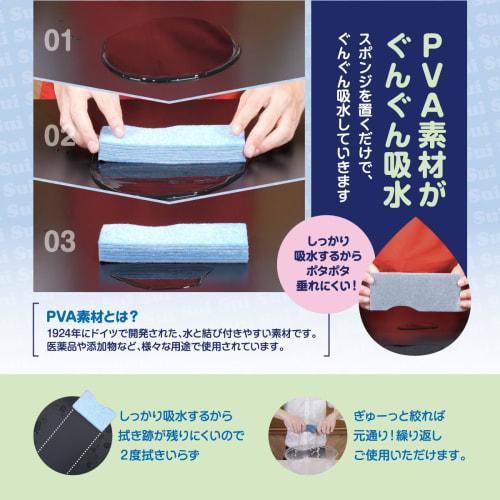 Copa Corporation Absorbent! Quick-Drying Sponge, Microfiber PVA Cleaning Sponge (Long)