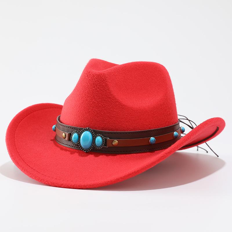 High-end men's and women's jazz hats, concave ethnic style Tibetan style top hats, men's and women's jazz hats