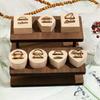 Wood Round/Square/Heart Single/Double Slot Ring Display Rack Organizer Holder Jewelry Display Stand Ring Counter Windows Display