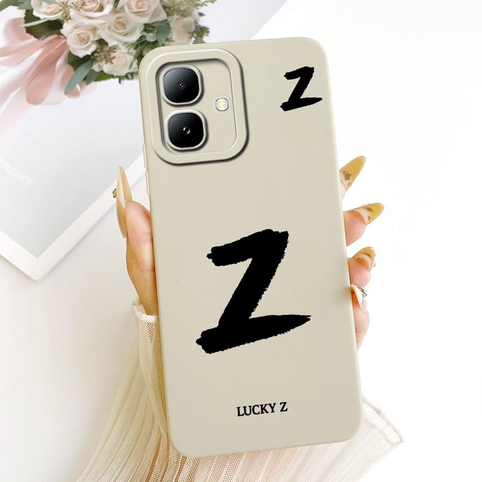 For Infinix Smart 20 2026 Lucky Initial Letter Phone Case For Infinix Smart20 X6840 X6840B Soft Silicone Shockproof Cases Bumper