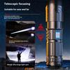 Powerful White Laser Flashlights Telescopic Zoom Tactical Spotlights Rechargeable Outdoor Torch With Tail Light Built-in Battery