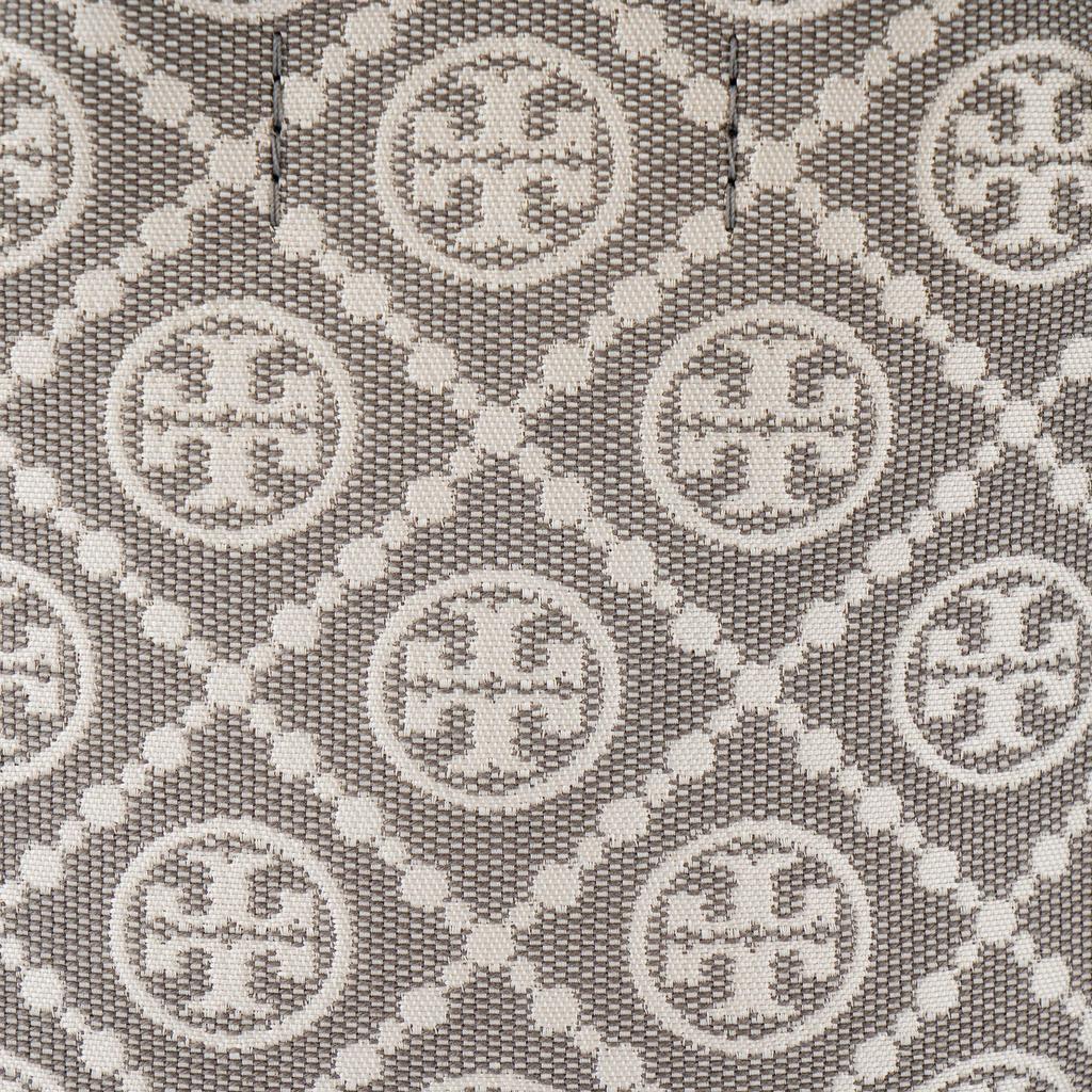 Tory Burch T Monogram Drawstring Closure Metal Double T Logo Bucket Bag Shoulder Crossbody Bag Fabric And Leather Tote Mini Women Bags Gray 178739-020