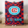 Name Custom Chicago Fire Print Flannel Blanket High Quality Warm Comfortable Cover for All Seasons Perfect for Gifts Home Decor