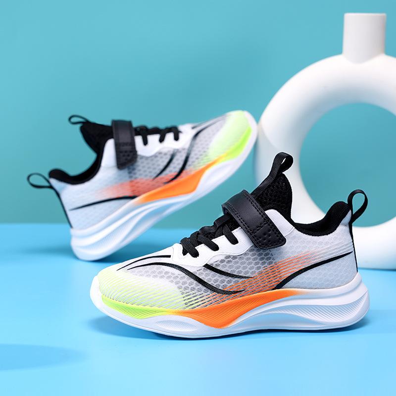 

Детская спортивная обувь весна новая дышащая сетка кроссовки для бега для мальчиков подростковая износостойкая сверхлегкая обувь для бега 39 inner length about 24.9cm.