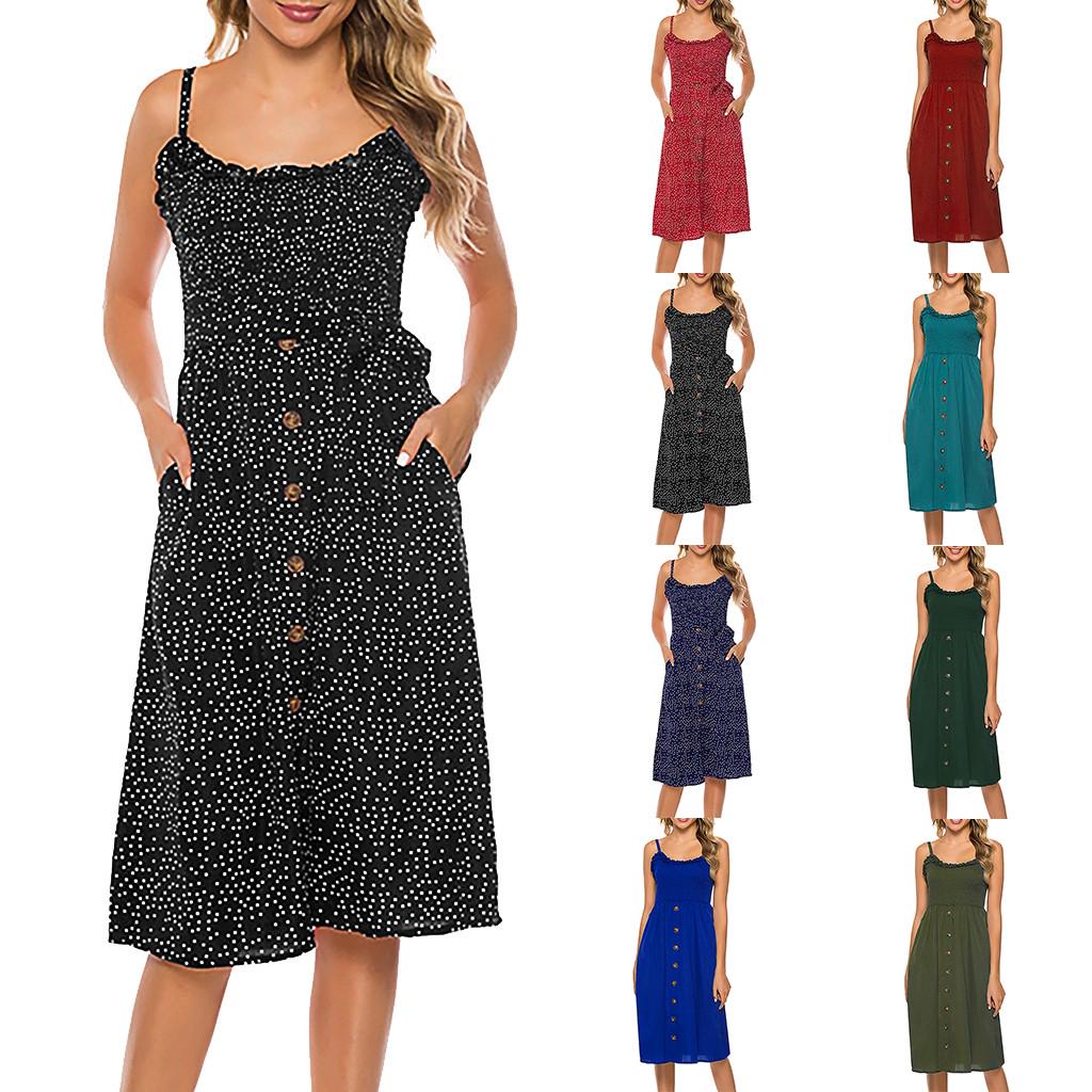 

Женщины Мода Сексуальный V-образный вырез Сплошной цвет Слинг очки Вилка Без рукавов Летнее платье