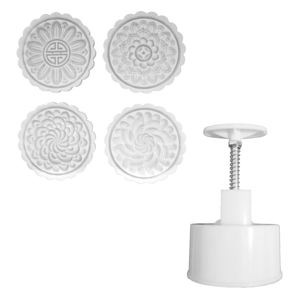 Easy Clean 200g Thickened Mooncake Mould Delicate Patterned Mooncakes Crafting Molds Manual Mooncakes Press Embosser