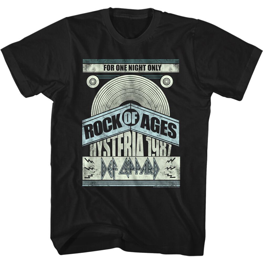 Def Leppard One Night Only Rock Of Ages 1987 Men T Shirt Rock Band Music Merch S