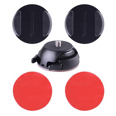 Quick Release Mount Holder Including Buckle + Flat and Curved Base Adhesive Tape Replacement for Gear 360 Camera