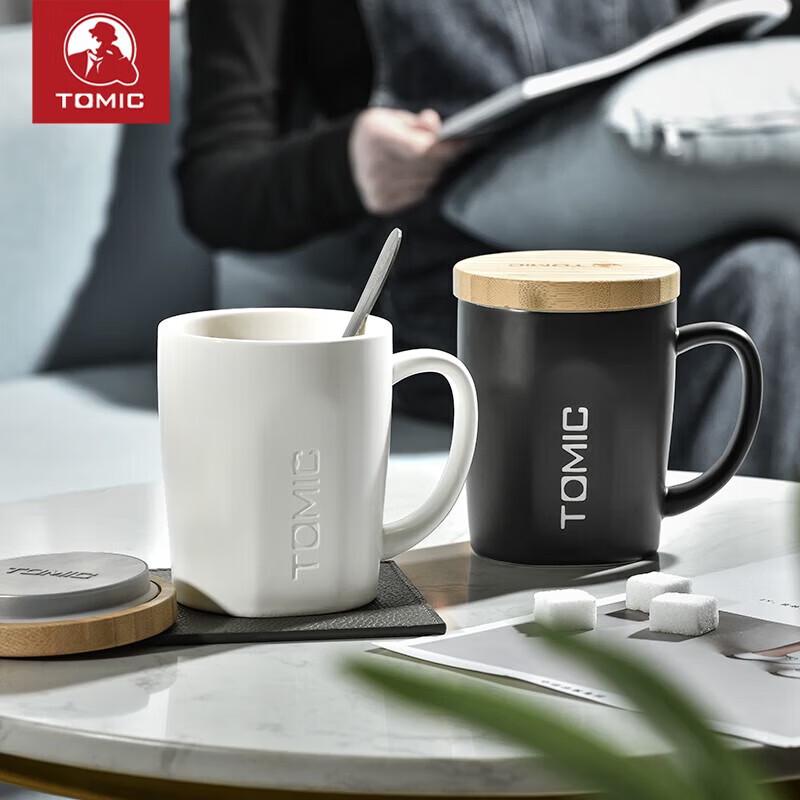 TOMIC Creative Ceramic Mug with Lid 400mL