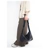 Guangzhou factory hobo new first-layer crystal tire cowhide lightweight texture shoulder crossbody armpit bag fashionable and versatile
