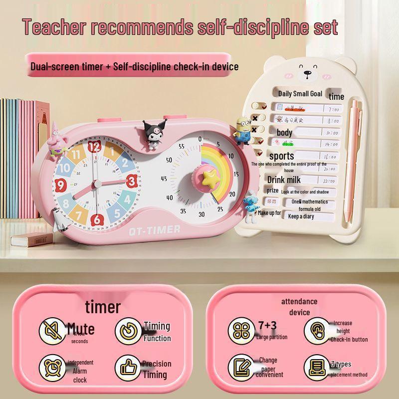 Student Visual Timer: Silent Alarm Clock & Homework Time Manager for Self-Discipline
