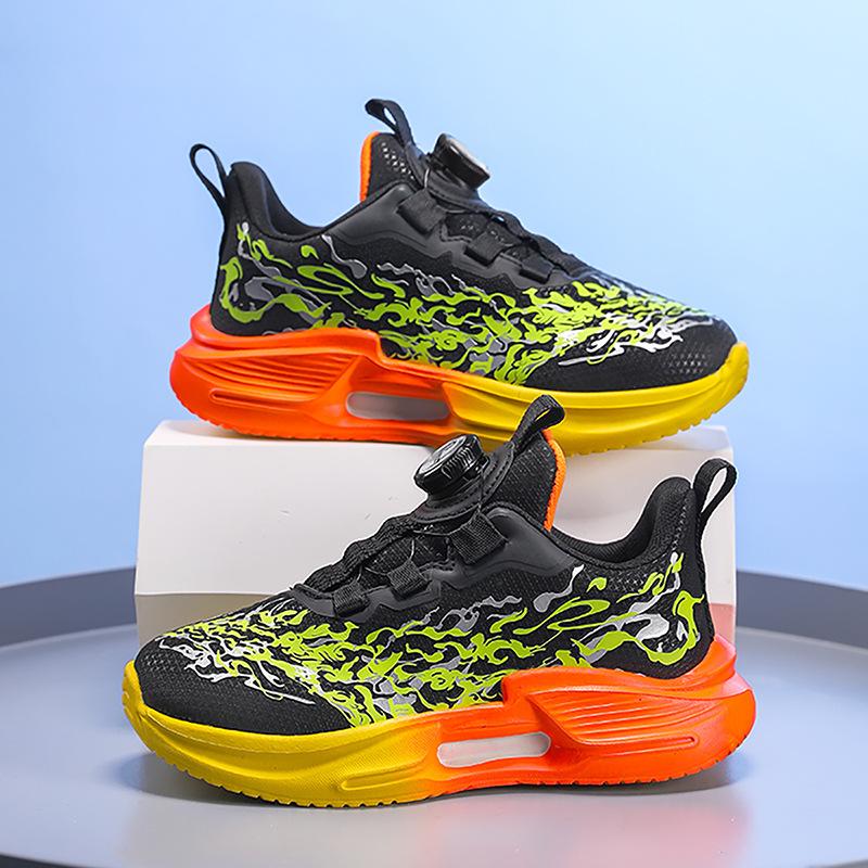 Boys Sneakers Student Boys Sneakers Leather Surface Autumn and Winter Boys Waterproof Breathable Running Shoes Medium and Older Children's Running 