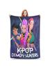 KPop Demon Hunters Anime Blankets Quality Soft Warm Throw Blanket Autumn Kids Home Decor Graphic Bedspread
