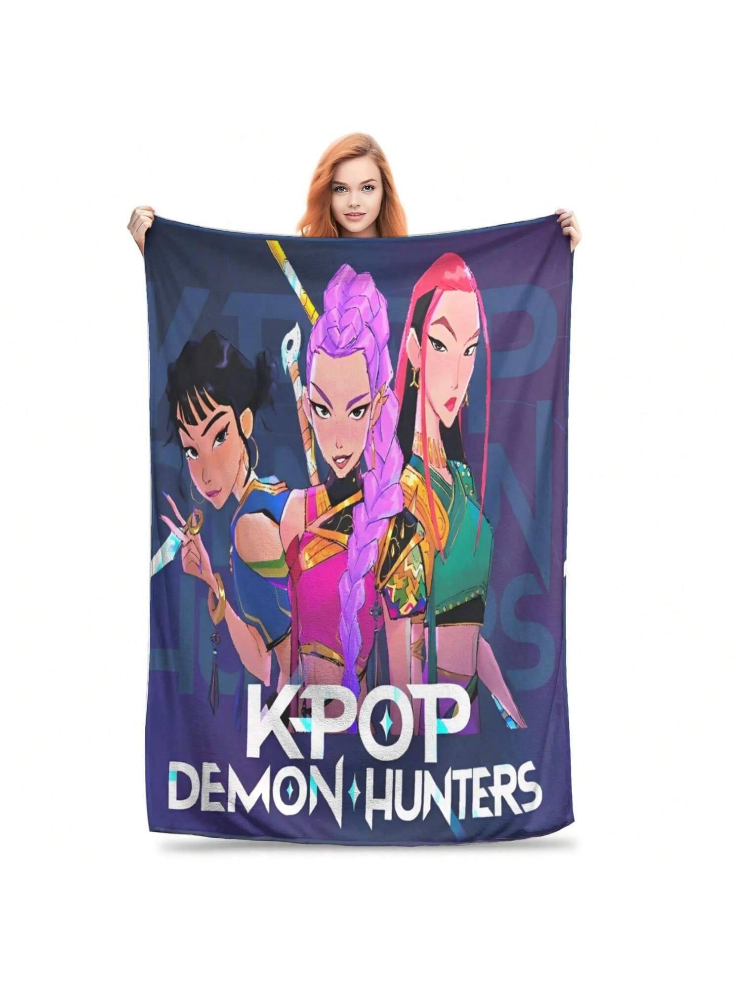 

K-pop Охотники на демонов Аниме Одеяла Качественное Мягкое Теплое Плед Осеннее Детское Домашний Декор Графическое Покрывало 75X95CM серый