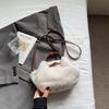 IELGY Ladies Handbag Autumn Winter Fashionable All-Match Cross-Body Plush Bag