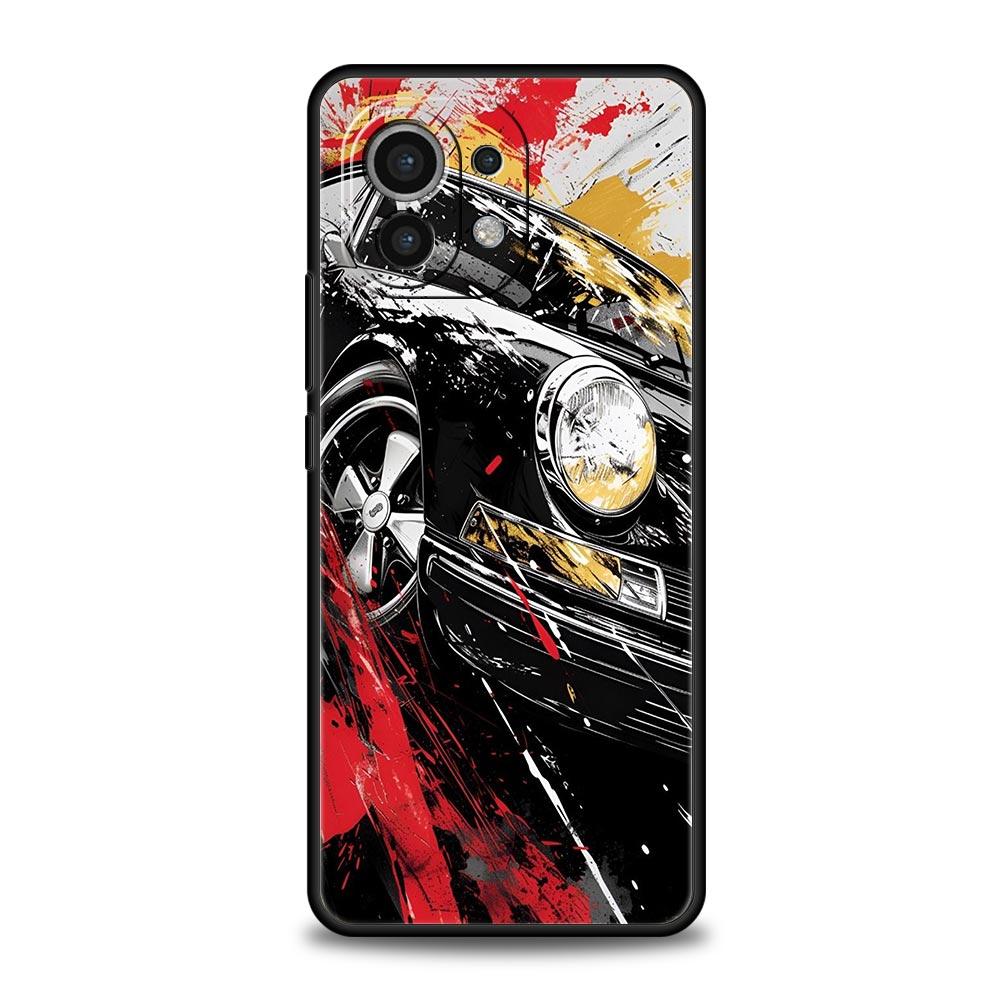 Sports Car Drift Phone Case Cover for Xiaomi Mi 17 Pro Max 15 14 13 12 11 Ultra 15T 14T 13T 12T 11T Pro Lite Soft TPU Shell Bags