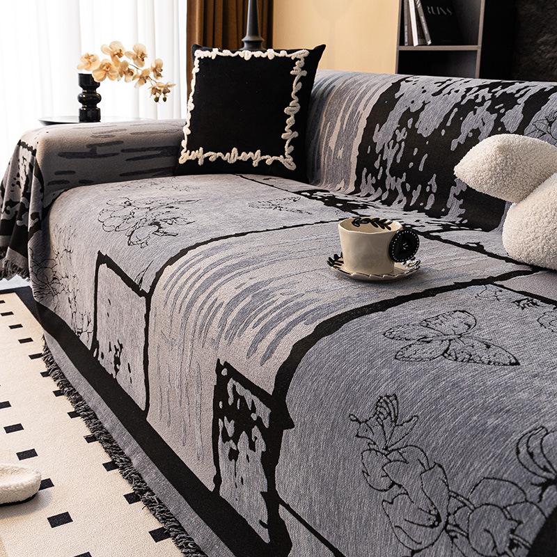 

Новый чехол для дивана 2025 года, универсальный для всех сезонов, ретро-средневековое диванное полотенце, целое всеохватывающее диванное одеяло 180*280cm