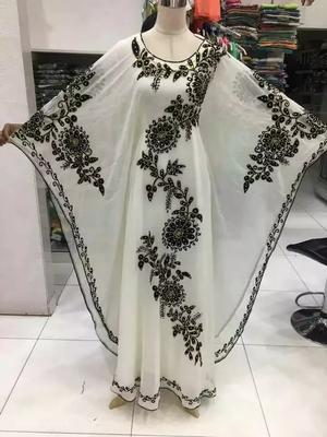 Georgette Stylish Gown Dress Islamic Kaftan Dubai Farasha Moroccan Abaya Caftan