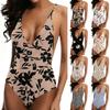 Swimsuit for Women Deep V Neck Floral Print Adjustable Straps Backless Bathing Suit Swimwear Beachwear