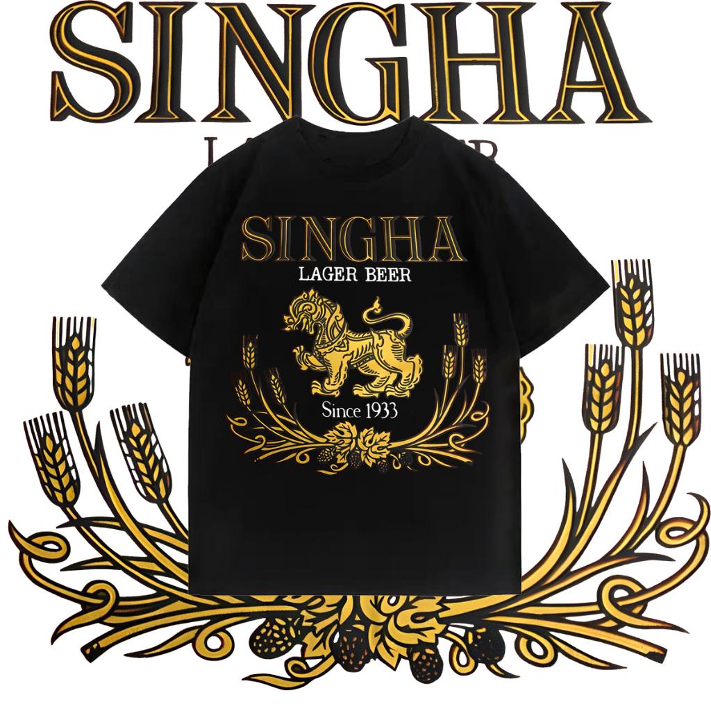

Футболка Singha Lion Larger Thai Beer Белый Черный Муайтай Кикбоксинг MMA UFC Хлопок с коротким рукавом Круглый вырез с круглым вырезом Мужчины Женщины Унисекс 5XL