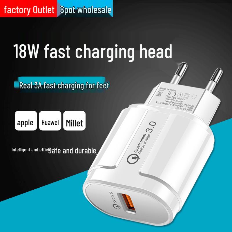 QC 3.0 Fast Mobile USB Charger, Smart 18W EU/US Plug