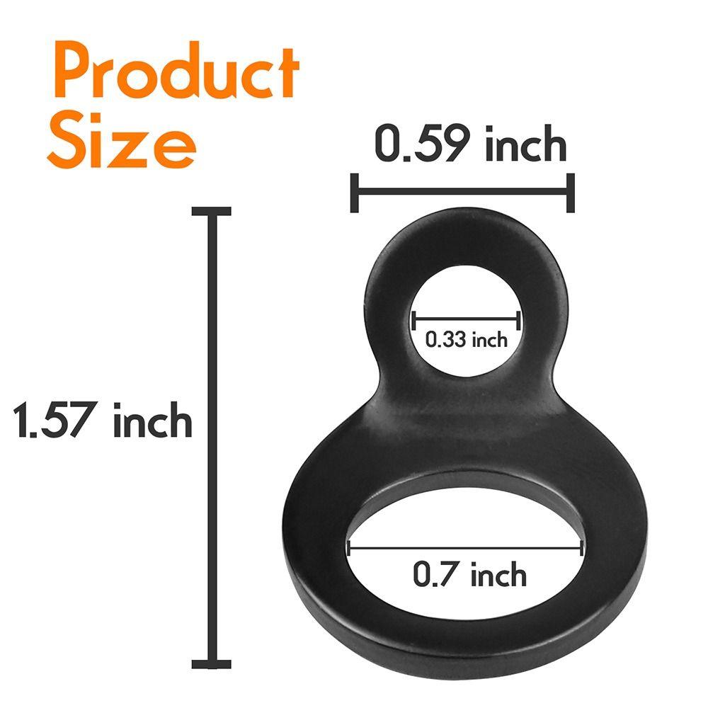 2/5pcs New Multi-purpose O-ring Tie Down Buckle With Hook Black Down Anchor Anchor Hook Strap For Vehicle Truck Bicycle