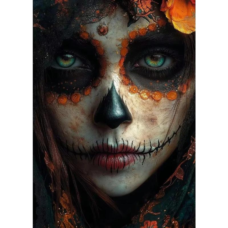Mexican Day of The Dead La Catrina Sugar Skull Girls Poster Prints Gothic Canvas Painting Art Picture for Room Home Decor