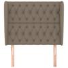 Headboard with Ears Taupe 103 X 23 X 118 128 Cm Fabric