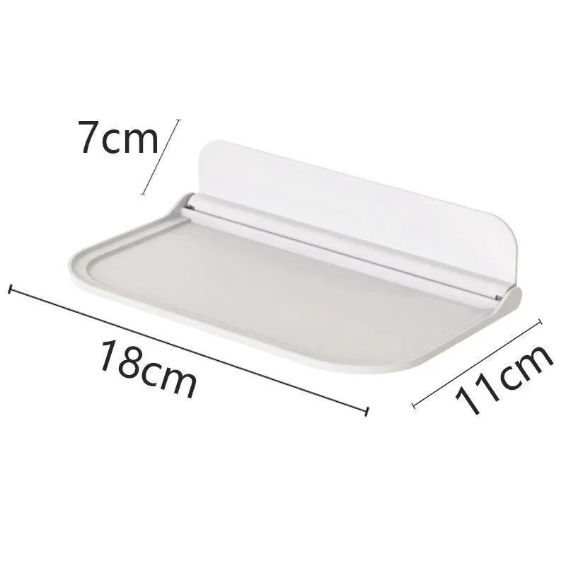 1 stuks Opvouwbaar Wandmontage Plank, Voor Badkamer, Toilet, Keuken, Nachtkastje, Geen Boren Telefoon Opslag, Wifi Router Opslag