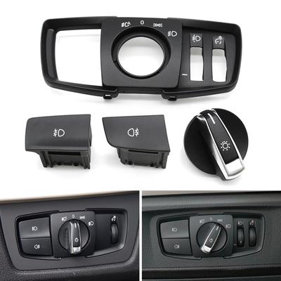 Head Lamp Rotary Headlight Switch Foglight Button Cover For BMW 1 2 3 4 X1 X2 Series F21 F46 F30 F31 F34 F35 F48 F39 61319265300